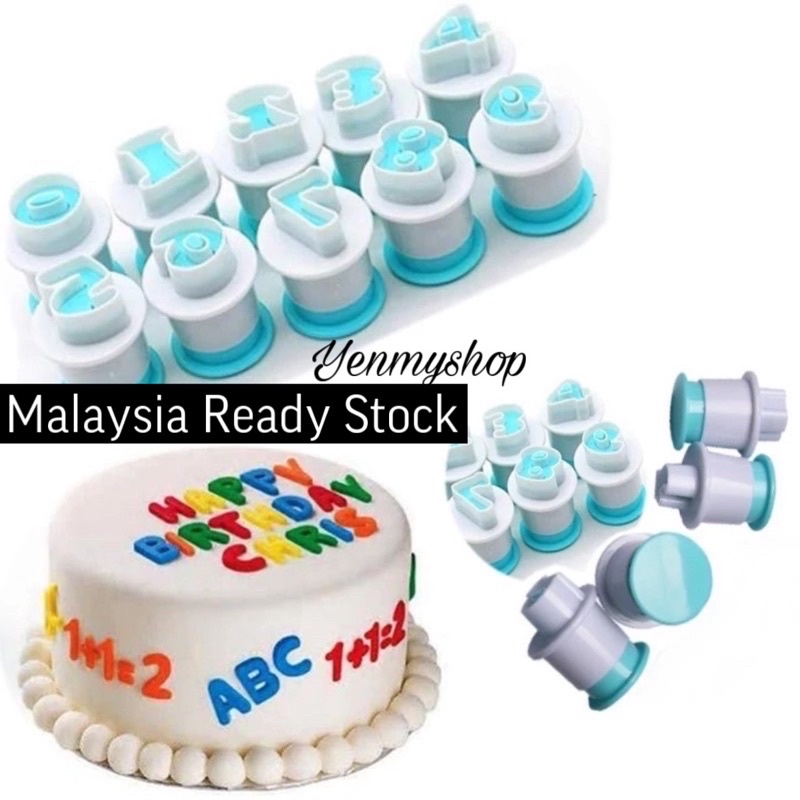 26 Kek Alphabet Number Letter Cookie Biscuit Stamp Mold Fondant Mould Cake Cutter