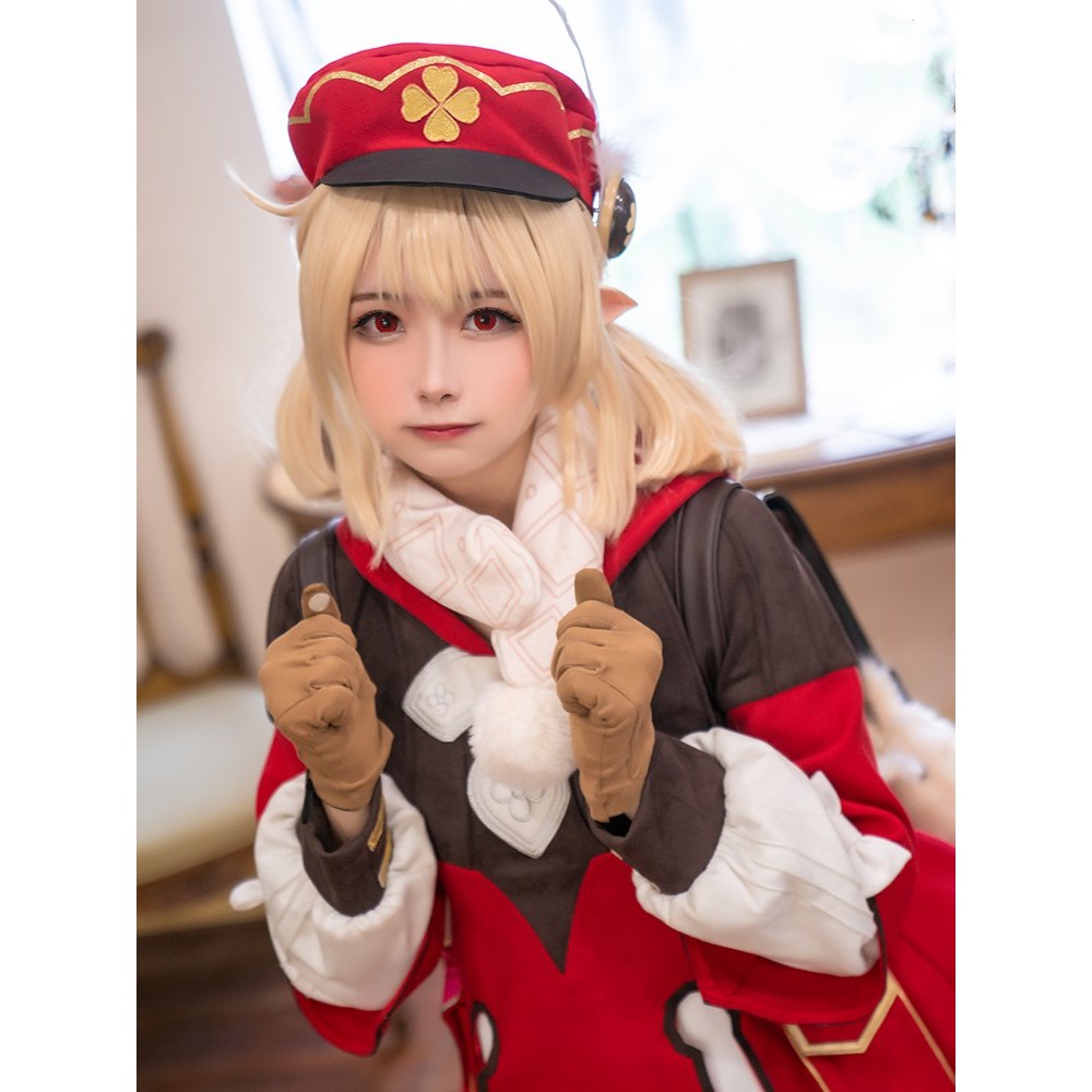 Anime Game Genshin Impact Cosplay Costume Klee Project Cosplay Costumes  Women's Dress Set Halloween Anime Clothing Hat | Shopee Malaysia