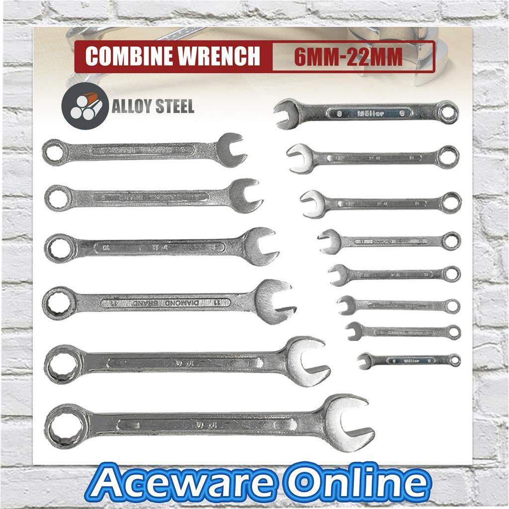 Quality Combined Wrench Spanner Common Ring Combination Alloy Steel Tool Double End Size [6MM to 22MM]