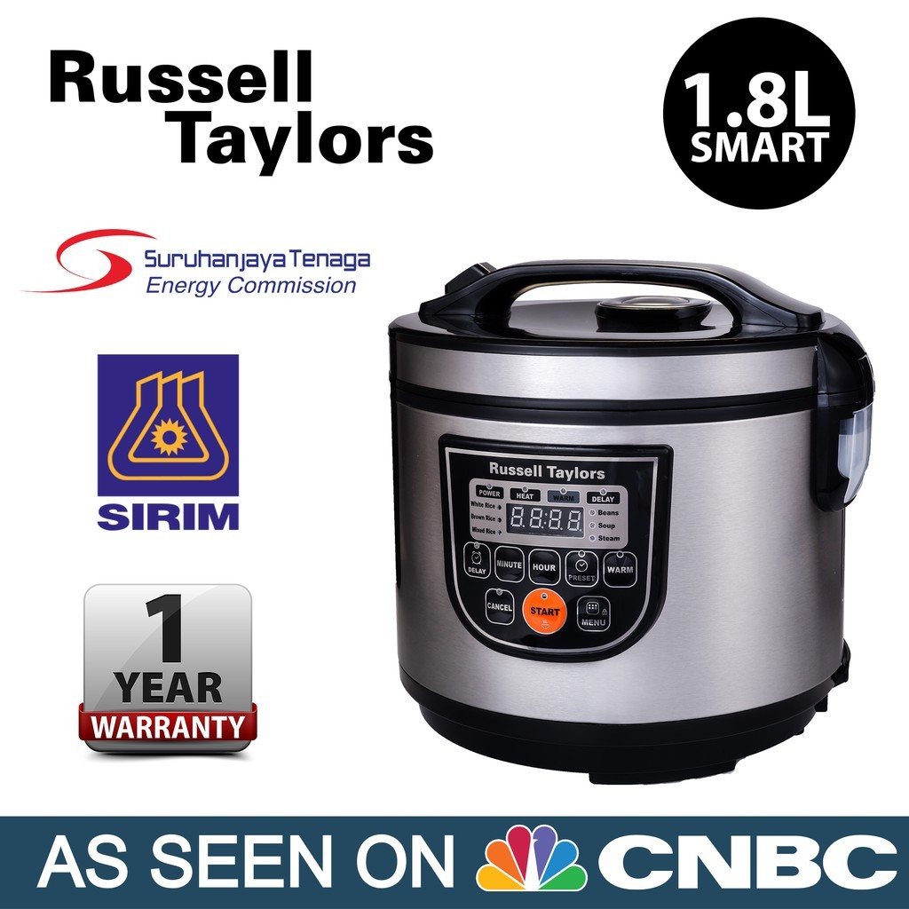 Russell Taylors Fuzzy Logic Smart Rice Cooker 1.8L ERC30 (Steam Rack