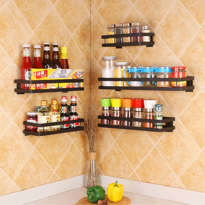 Volemer Wall Mounted Shelf Kitchen Storage Rack Organizer Bathroom