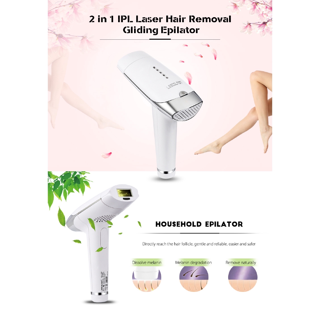 2 In 1 Ipl Laser Hair Removal Remove Clean Cleaner Gliding