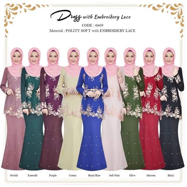 baju kurung moden lace