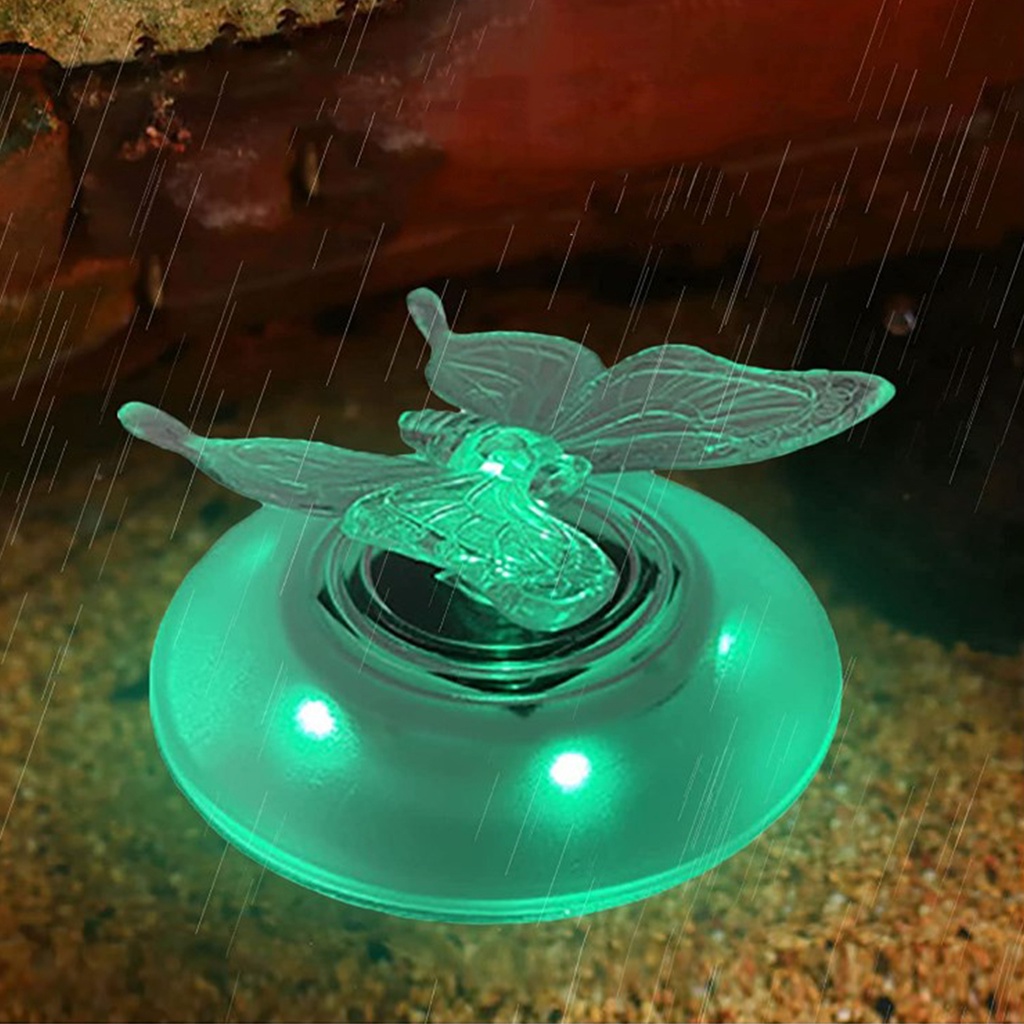 LED Float Lamp Color Solar Butterfly Dragonfly Shape Floating Light Outdoor Garden Swimming Fountain Pool Pond Water Light Decor