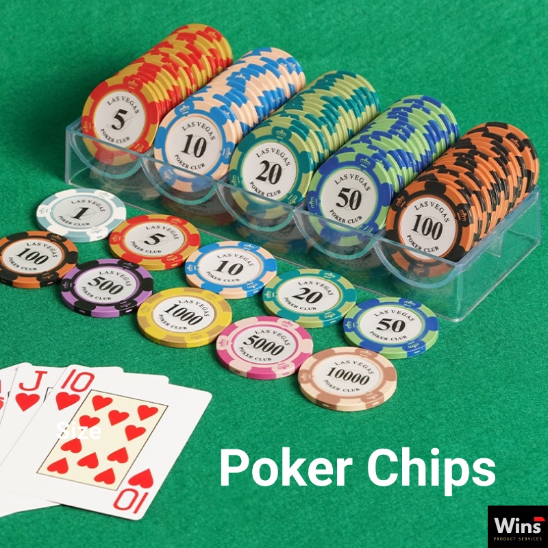 [20pcs/set] Poker Chips Dealer Playing Texas Set Poker Card 德州扑克筹码