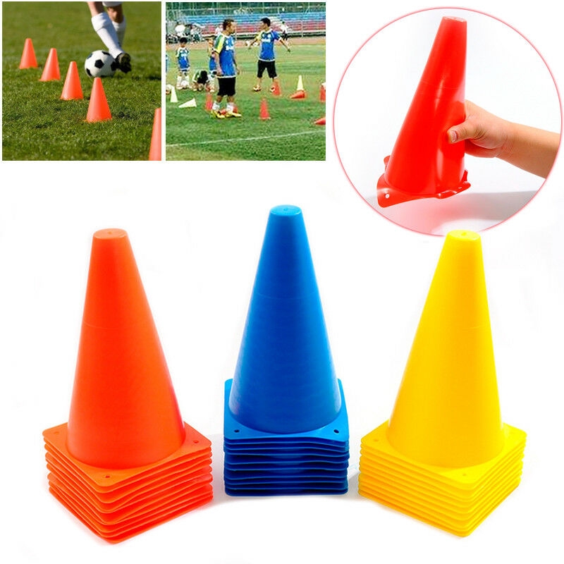 7" Marker Training Cones Tall Sports Traffic Cones Safety Soccer Football Rugby 