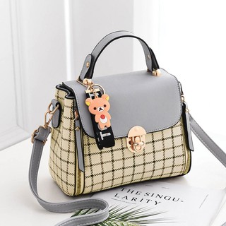 Handbag Wanita Kecil Corak Kotak Comel Tali Panjang Sling Bag/ Ladies ...