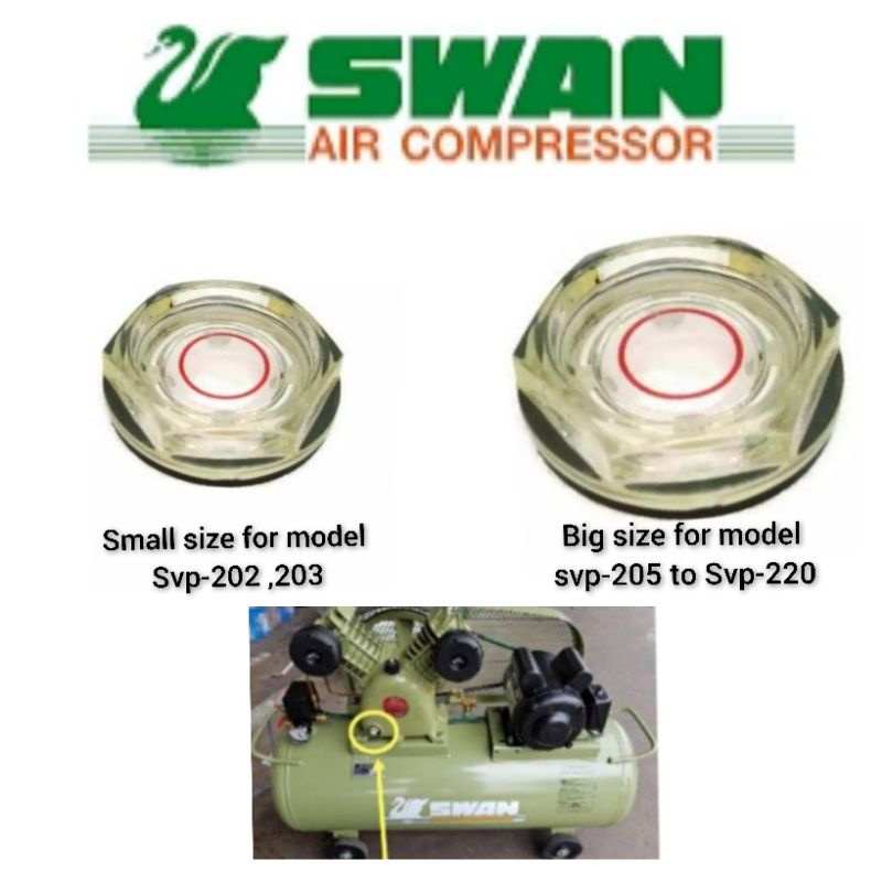 Swan air compressor oil gauge for 2hp20hp Swan Air Compressor spare