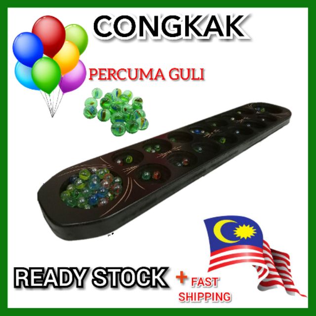 Ready Stock Percuma Guli Papan Congkak Bercorak Permainan Tradisional Percuma Guli 100 Biji Shopee Malaysia