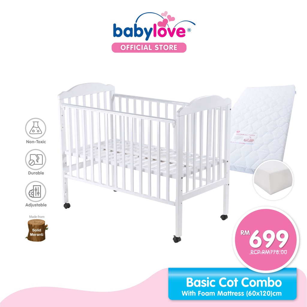 Buy Babylove Solid Wood Basic Cot 60 X 1cm Seetracker Malaysia