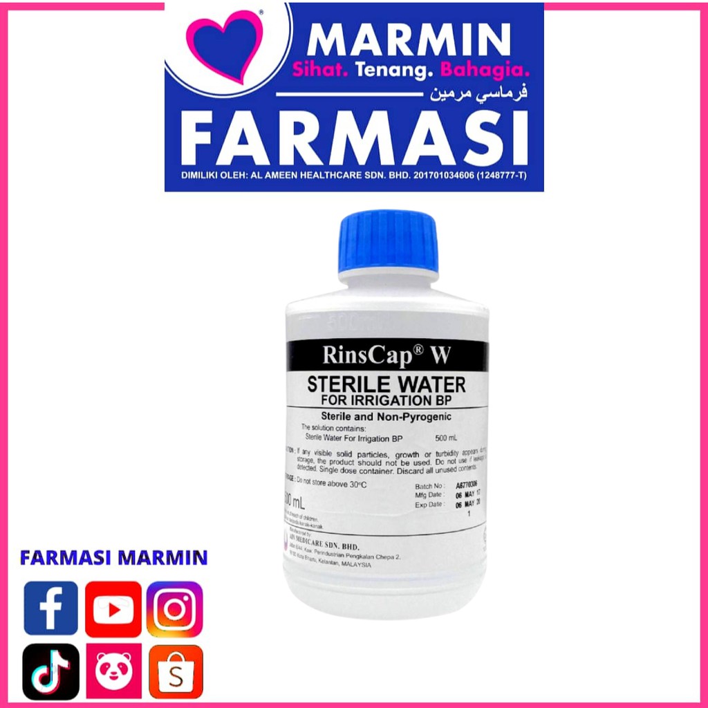AIR CUCI LUKA Sterile Water Rinscap 500ml Shopee Malaysia