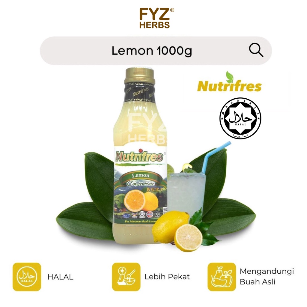 Nutrifres Lemon Fruit Juice Concentrate/Cordial (1000g ) Shopee Malaysia
