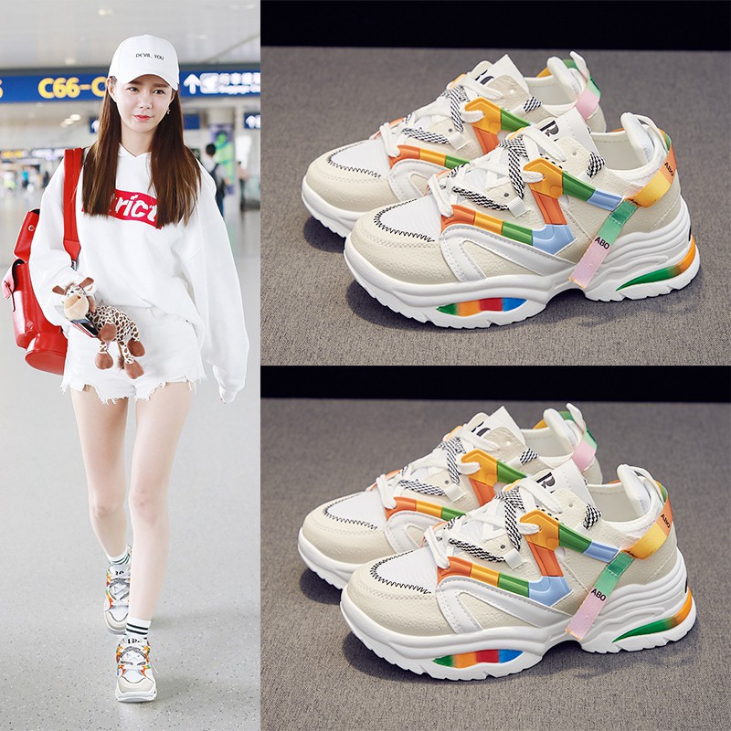 Ready Stock Women Shoe Winter Travel Sneakers Fashion Outdoor Running Shoes Girls High Korean Wanita Sneakers Shopee Malaysia
