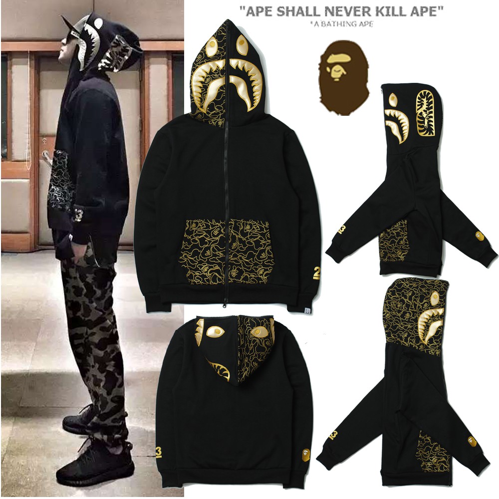 bape shark hoodie outfit