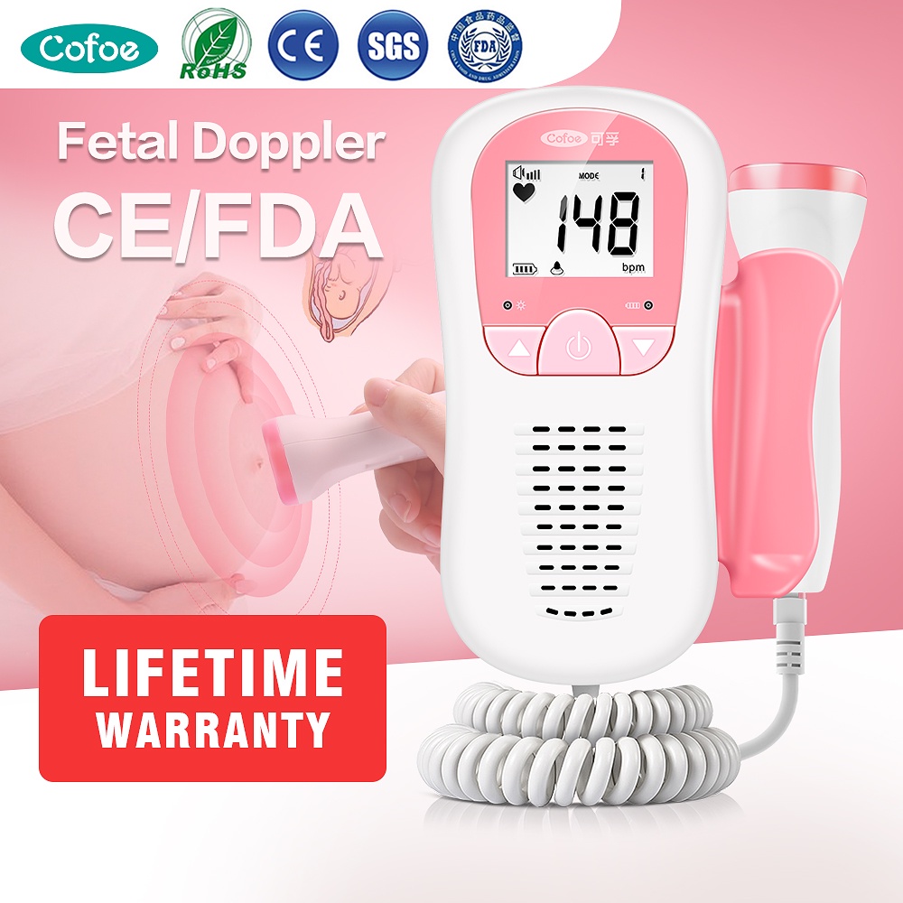 Cofoe Fetal Heart Rate Doppler Detector for Baby Ultrasound Pregnant No ...