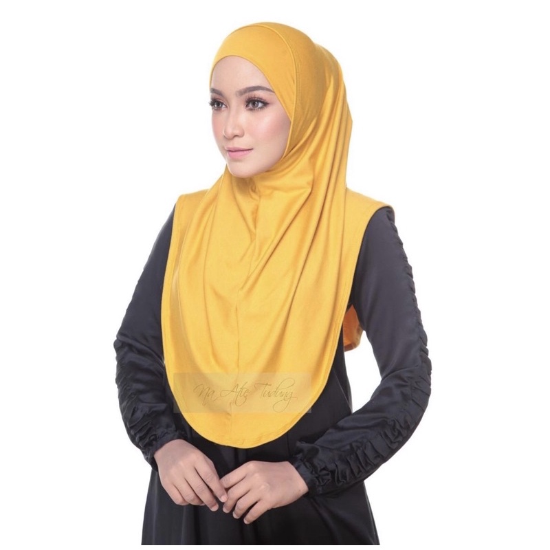 Tudung Syria - Mustard - Inner & Outter | Shopee Malaysia