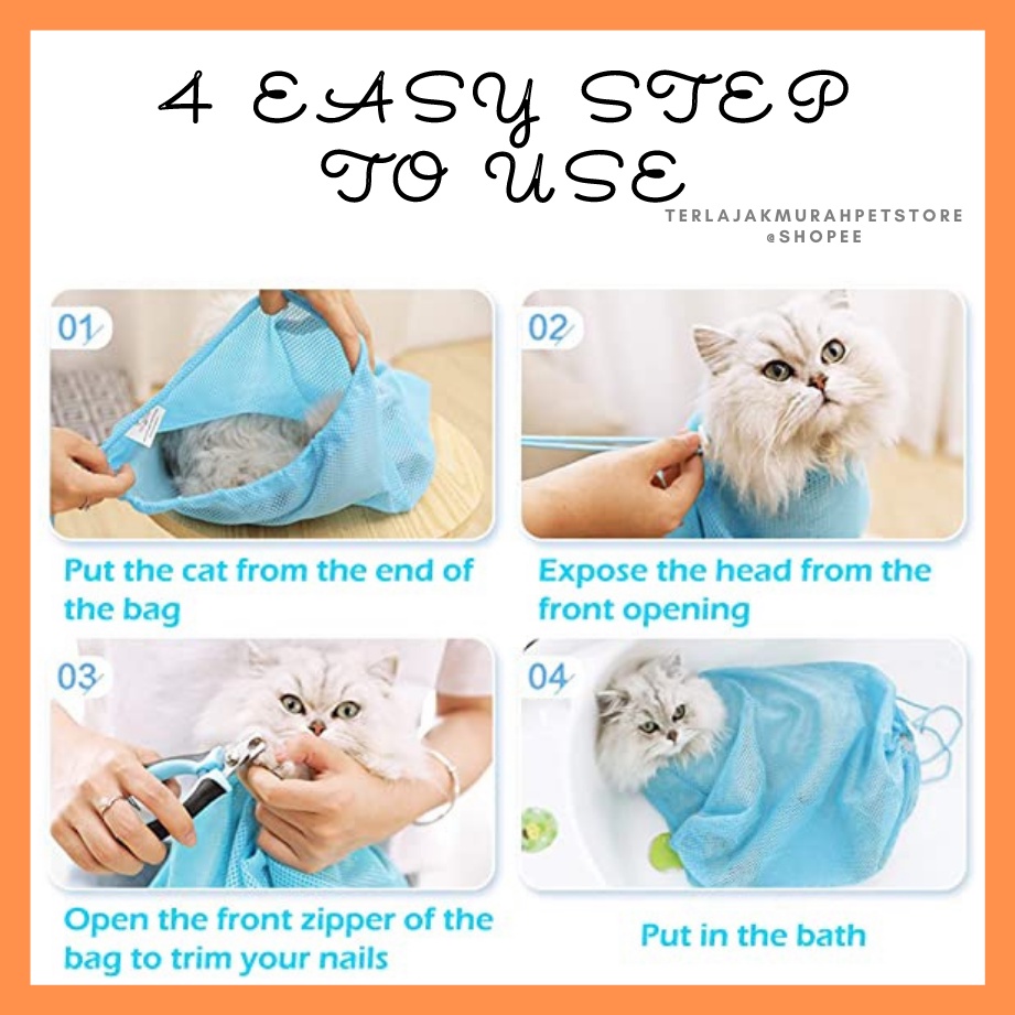 Buy Pet Grooming Bag Shower Bath Bag Cat Beg Mandi Kucing Murah 