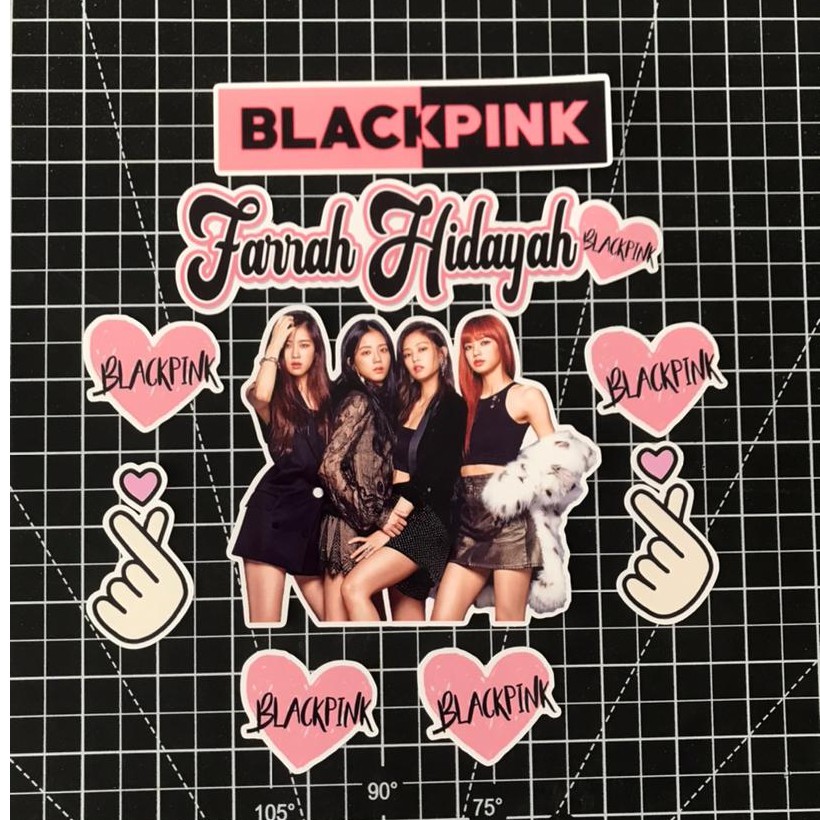 buy custom name happy birthday cake topper blackpink decoration set party accessories banner hiasan kek design 3 seetracker malaysia