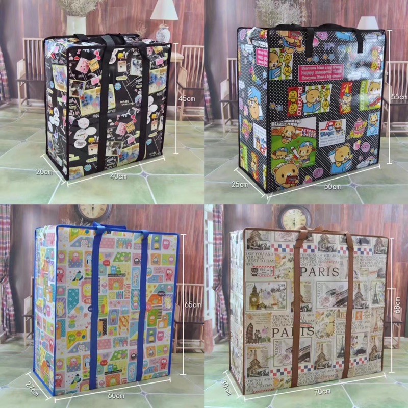 ?READY STOCK?Beg Guni Besar Tebal Beg Kampung Murah Beg Laundry Eco Beg Berzip storage bag recycle bag beg karung S-XXXL