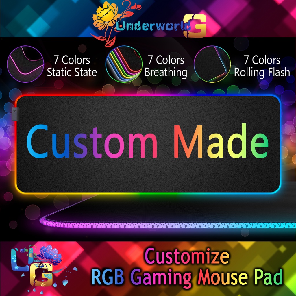 Custom Made USB Mouse Pad RGB Light Effects Mousepad Pad RGB Mousepad