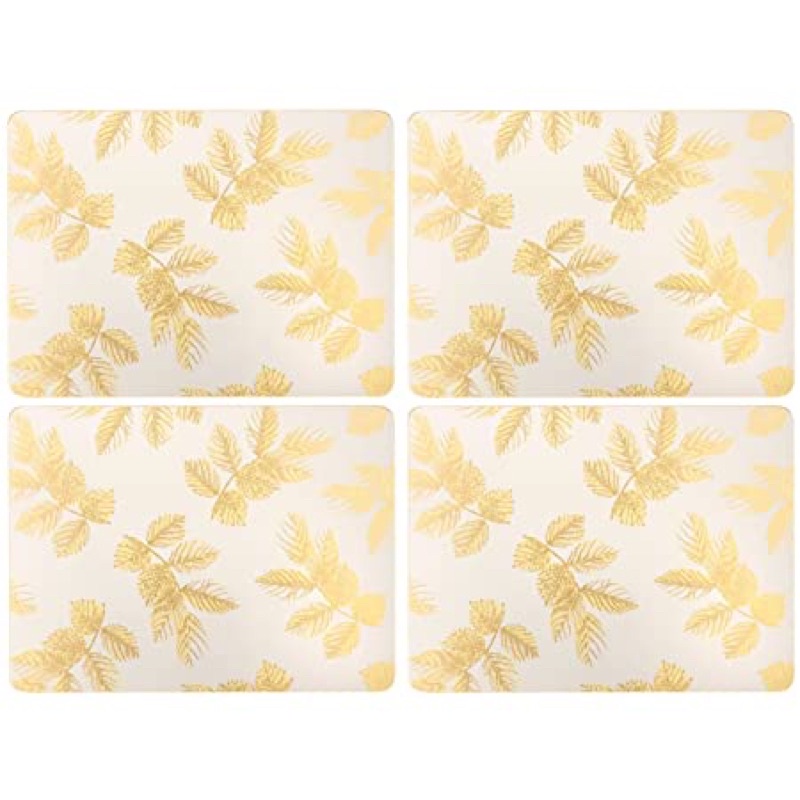 [READYSTOCK] Sara Miller London leaves placemats set of 8 in LIGHT CREAM