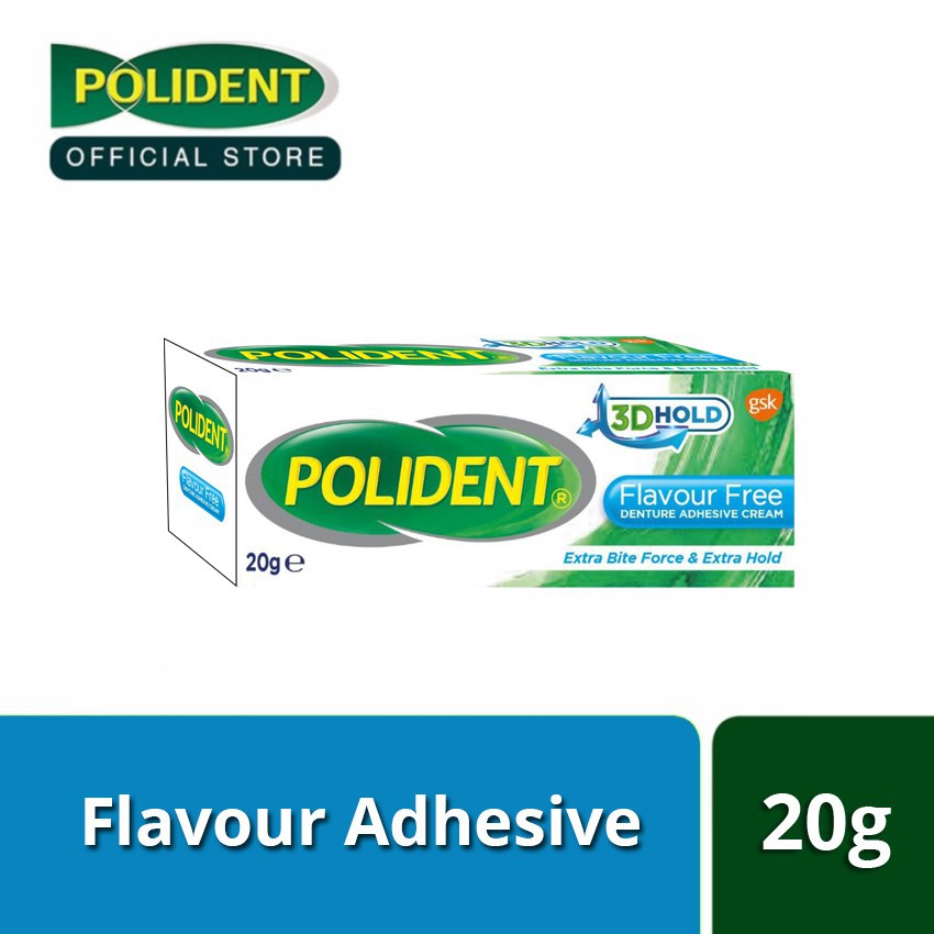 Polident Flavour Free Denture Adhesive Cream 20g Shopee Malaysia