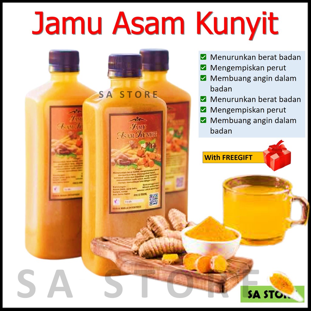 Buy Jamu Asam Kunyit Jus Asam Kunyit 500ml Air Berpantang Buang Angin Kempis Perut Seetracker Malaysia