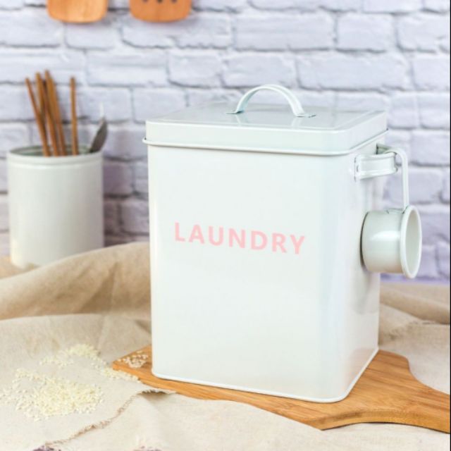 [OMMO] - Laundry Powder Canister with Scoop | Shopee Malaysia