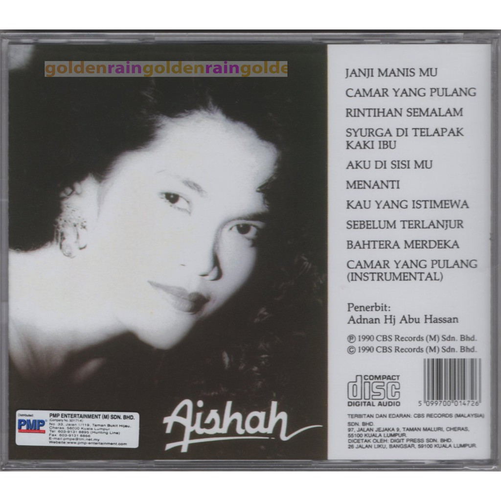 Aishah Aishah Janji Manis Mu 1990 Cbs Records Original Cd 1st Solo Studio Album Shopee Malaysia