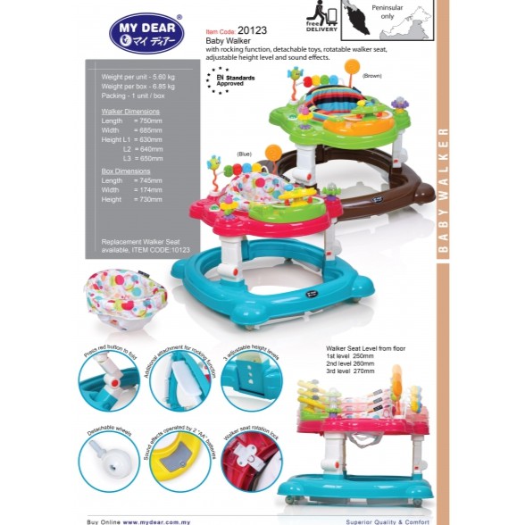 My Dear Baby Walker 123 Shopee Malaysia