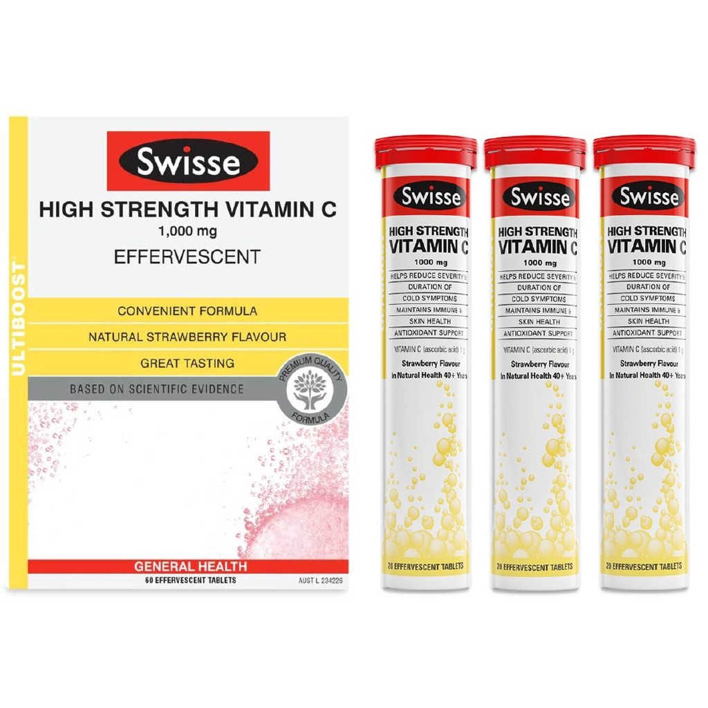 [LOCAL SELLER] SWISSE High Strength Vitamin C STRAWBERRY FLAVOUR (60 Capsules) (Exp April 2022