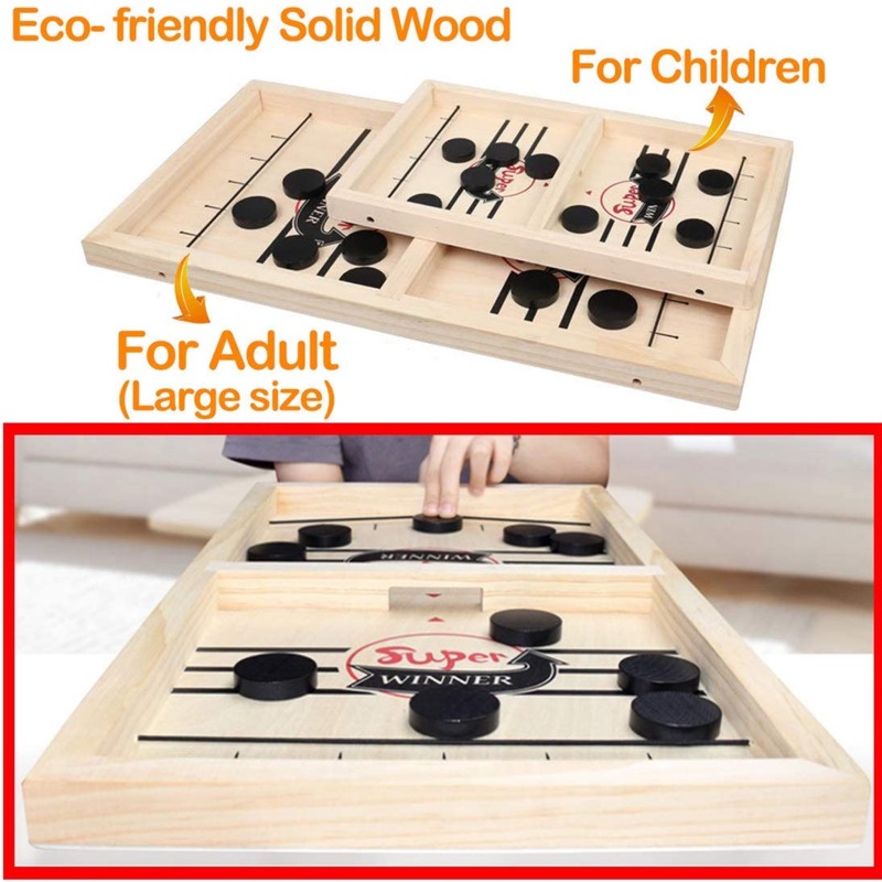 Premium Have Wooden Fast Sling Puck Game Paced Table Desktop Battle Winner Board Foosball Games toy Adults Parent-Chi... - Image 2