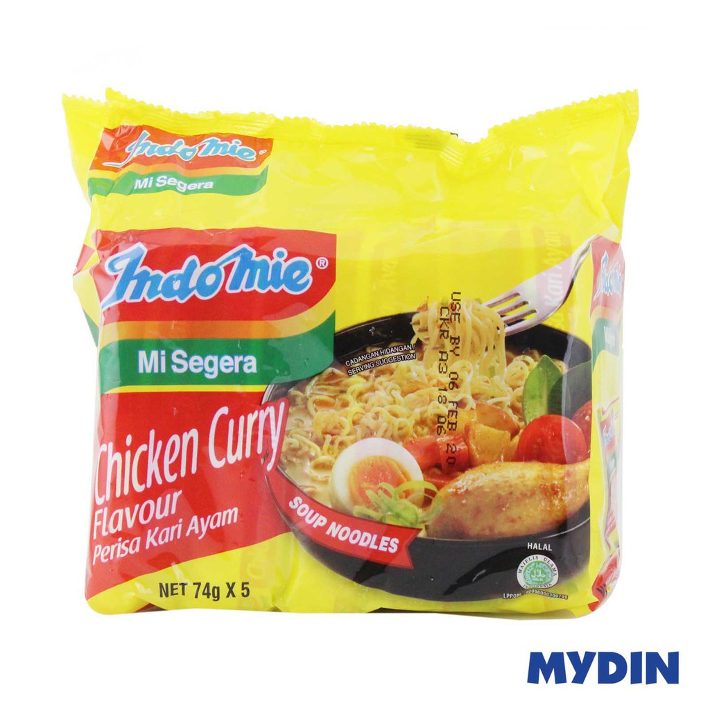 Indomie Instant Noodles Chicken Curry 5s X 74g