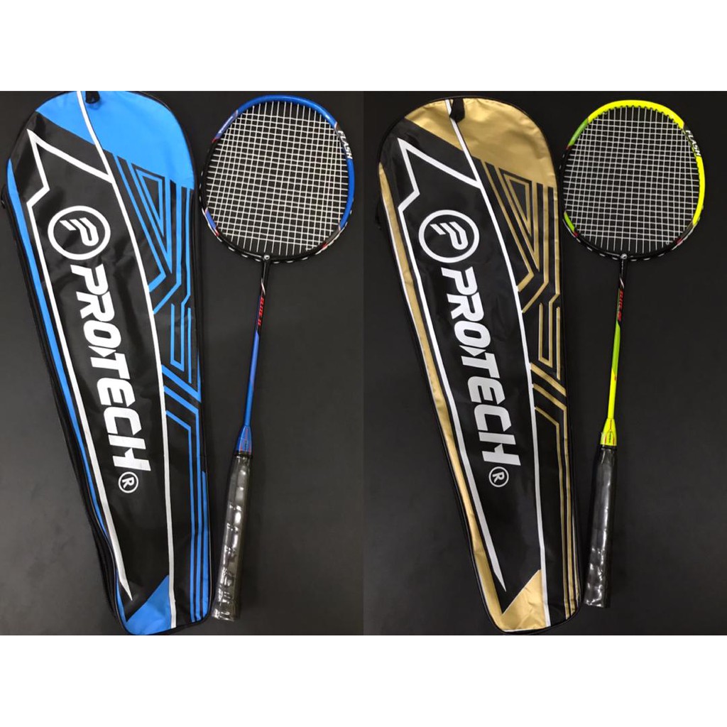 Protech Elite 11 / Elite 22 Badminton Rackets Beginner FOC Single Zip ...