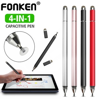 FONKEN 4 in 1 Stylus Pen  For Capacitive Touch Screen Drawing Pencil For iPhone Samsung Mobile Phone Notebook Writting Pens