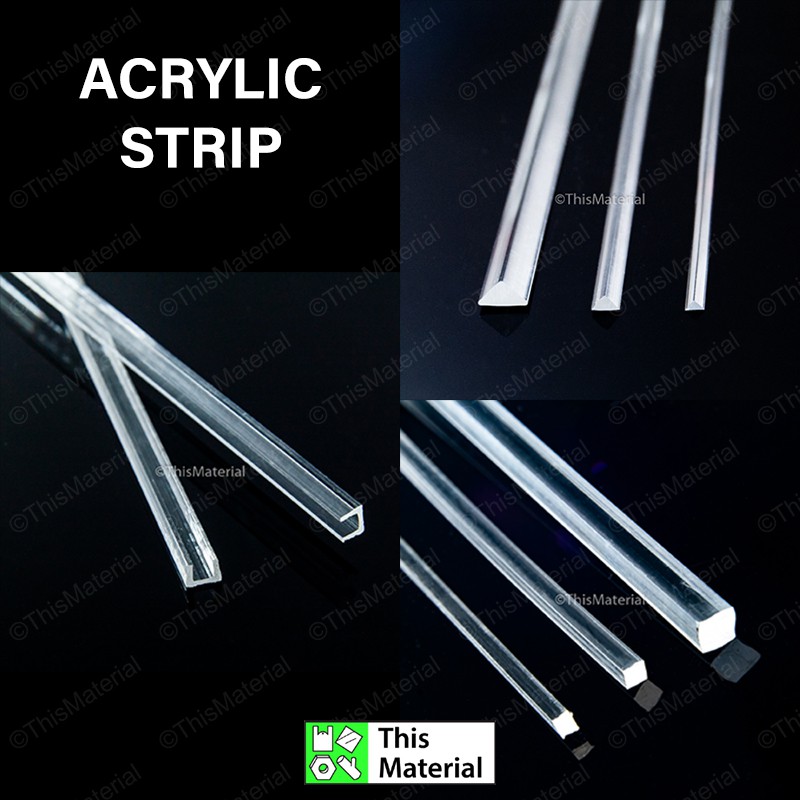 Acrylic Strip 30 cm Acrylic Stick Plexiglass Stick Decoration