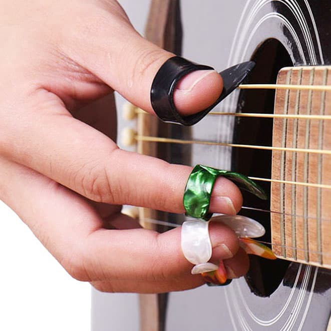 Guitar Finger Picks (1 Set Of 5 Pcs) Celluloid Guitar Finger Pick  Pj-001-005 Bt ~ 605 | Shopee Malaysia