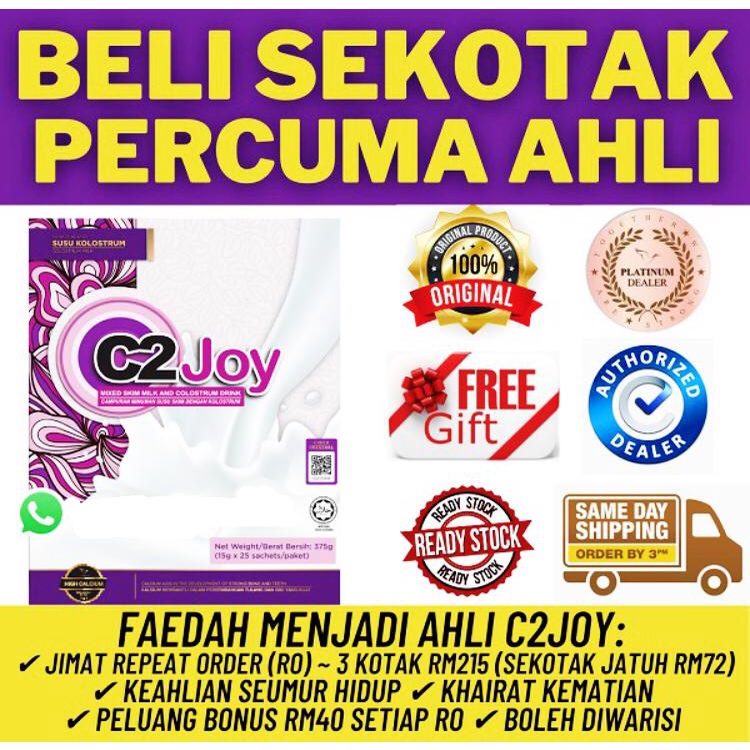 Buy C2 Joy Susu Kolestrol C2joy Milk Original Hq 100 Original Susu C2 Joy Kolostrum Colostrum And Calcium Ssds Seetracker Malaysia