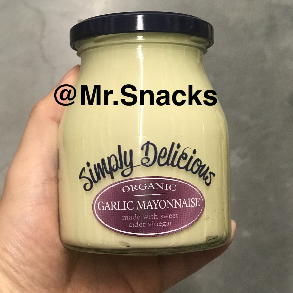 Simply Delicious Organic Garlic Mayonnaise made with Sweet Cider