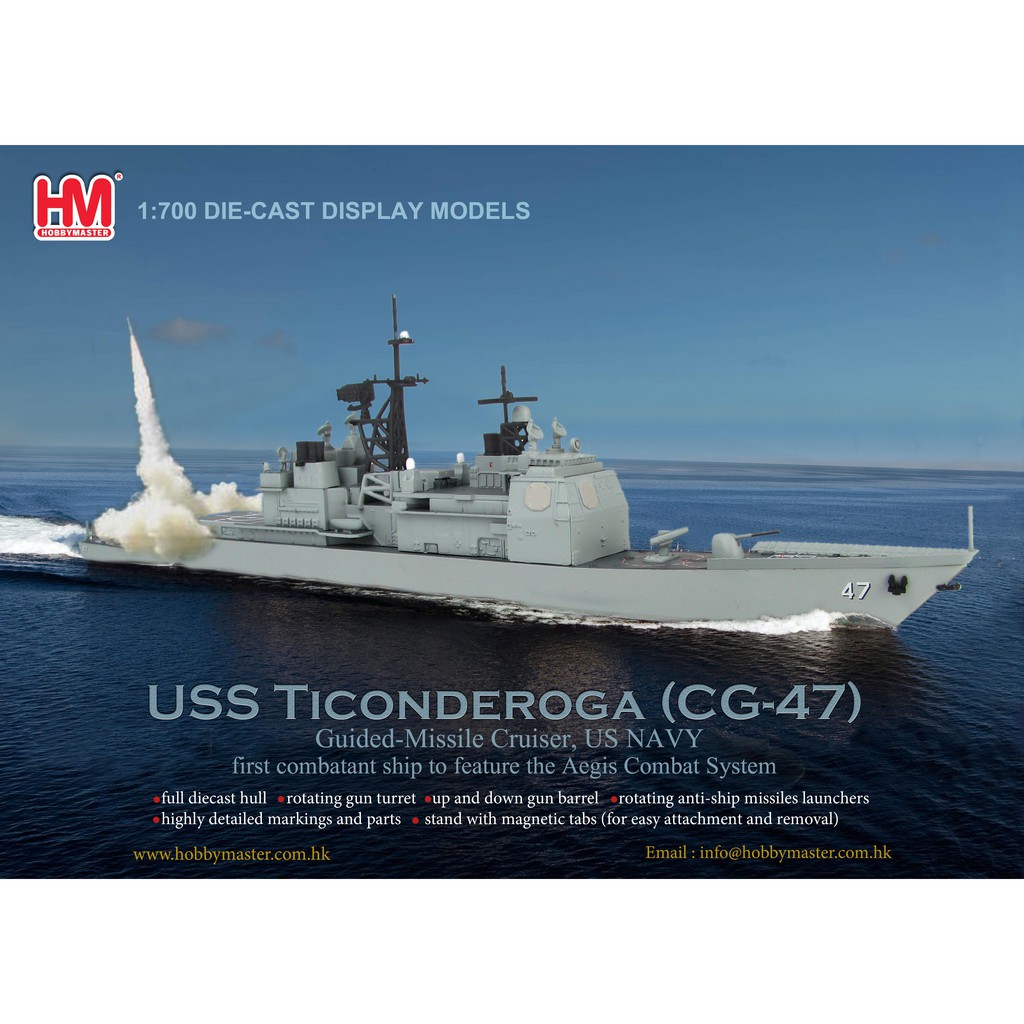 A1 Hobby Master HSP1001 USS Ticonderoga (CG47) Ticonderoga Class