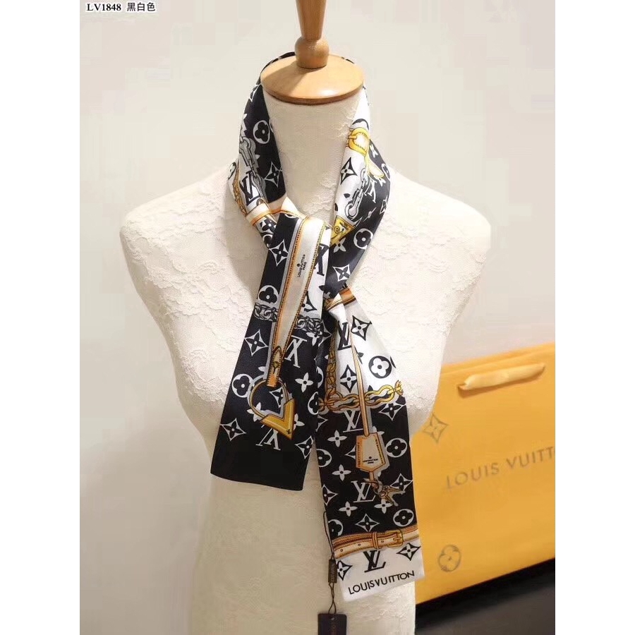 2020 Hot Sale Women Designer Luxury Brand LV Ribbon Silk Scarf Bag Handbag Handle Ribbon Scarf ...