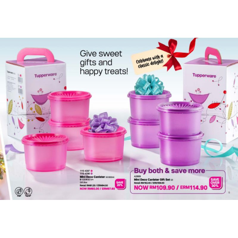 mini deco canister (4) tupperware