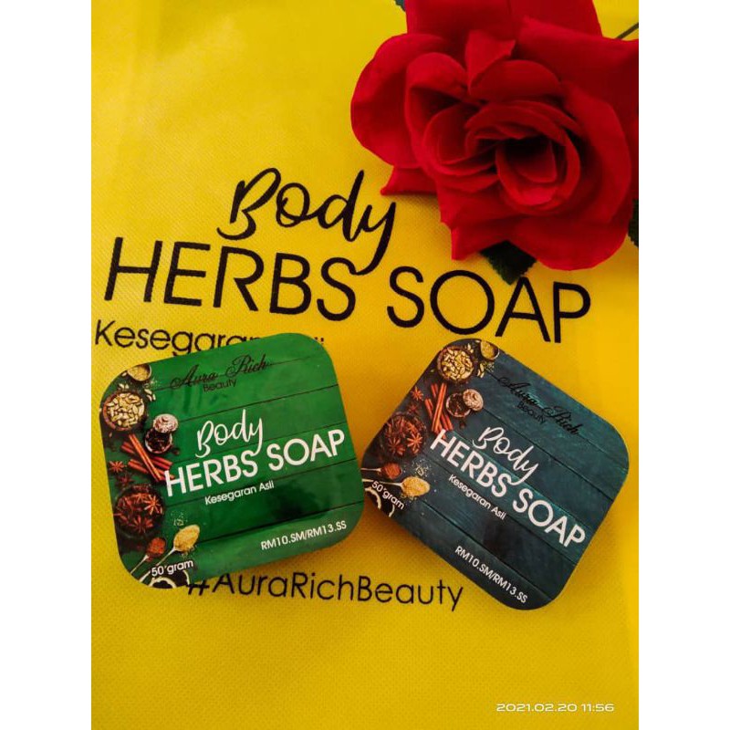 aura rich body herbs soap