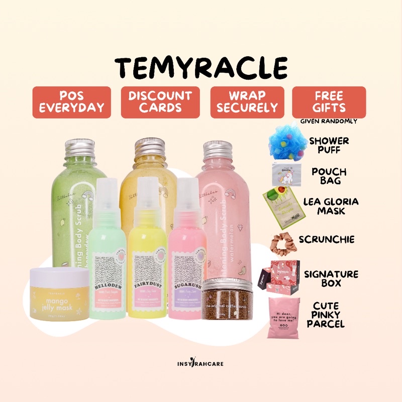 TEMYRACLE BODY SCRUB, FACE MASK, COFFEE SCRUB + FREE GIFT Shopee Malaysia