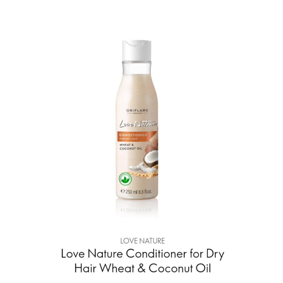 Oriflame Love Nature Conditioner For Dry Hair Wheat Coconut Oil