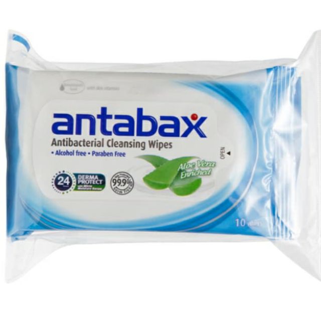 Antabax Antibacterial Cleansing Wipes Aloe Vera 3x10Wipes Shopee Malaysia