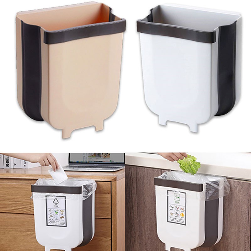 Bakul Sampah Dapur Kitchen Dustbin Folding Mounted Wall Hanging Trash ...