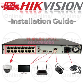 Hikvision DS-7616NI-Q2/16P POE 16-Channel 16CH Ultra HD 4K VGA/HDMI NVR ...