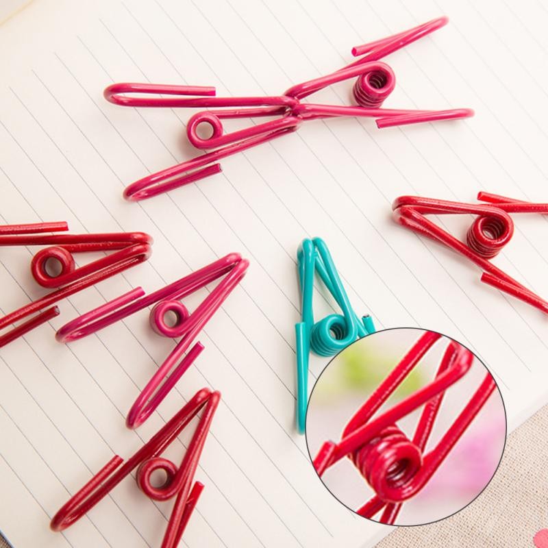10pcs Colorful Clips Decorative Clothespins Mini Steel Home Decor