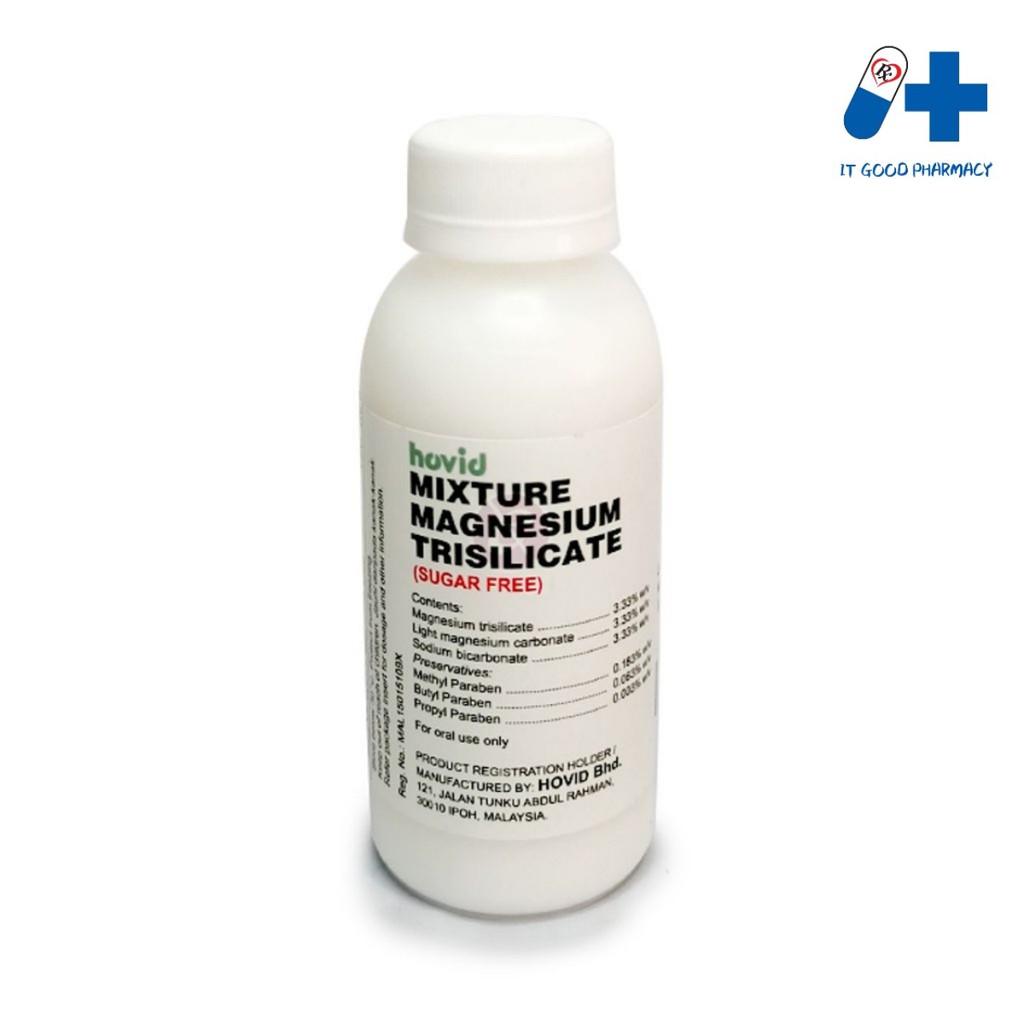 Magnesium Trisilicate (MMT) Syrup 120ml (For Gastric/Angin) Hovid/Rexom